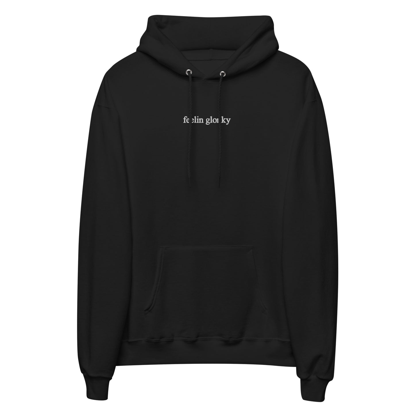 feelin glonky hoodie (black & white text)